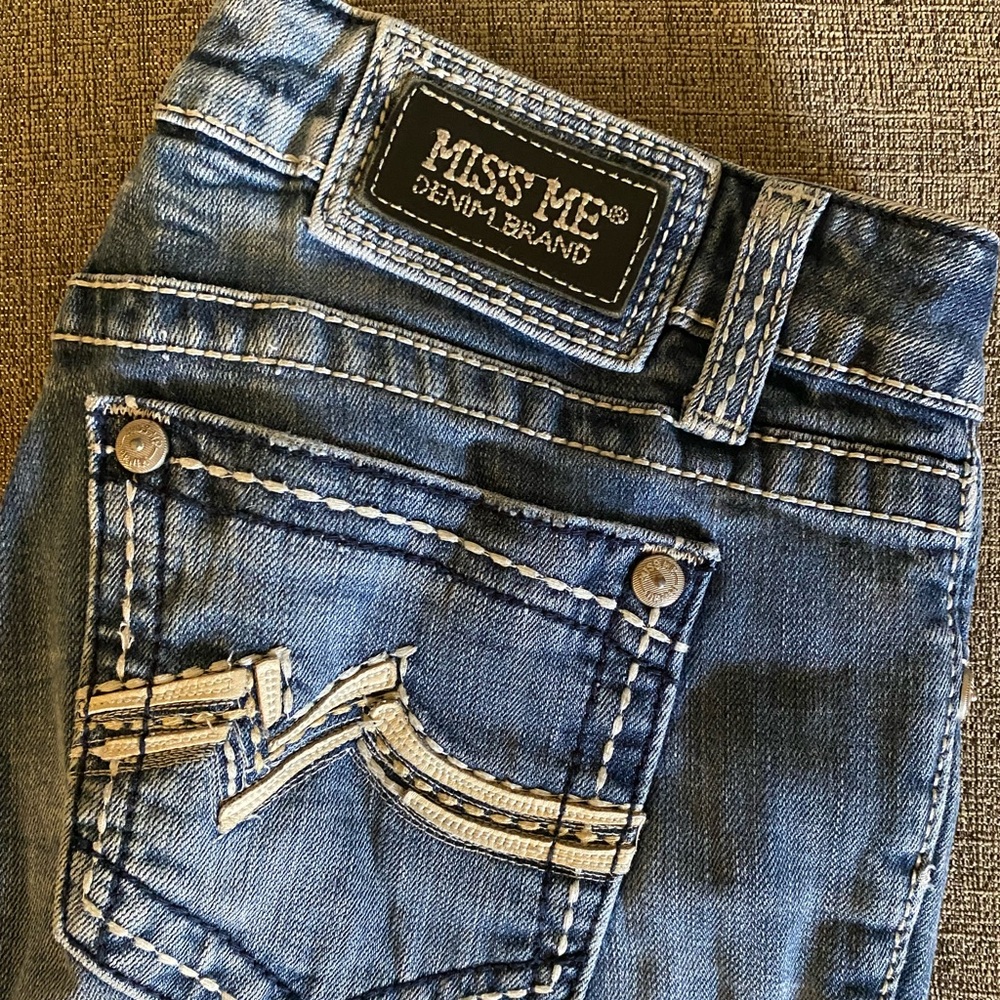 Miss Me Straight Leg Blue Jeans